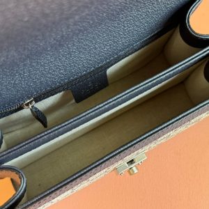 Gucci Ophidia 25cm Bag Ebony Black Canvas Leather 248493