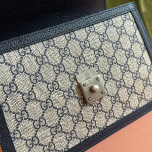 Gucci Ophidia 25cm Bag Ebony Black Canvas Leather 248493