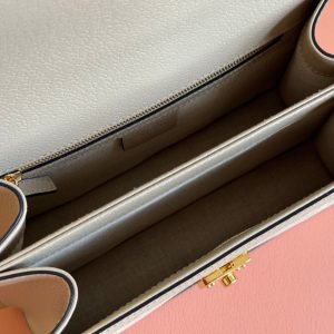 Gucci Ophidia 25cm Bag Beige White Canvas Leather 248494