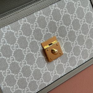 Gucci Ophidia 25cm Bag Beige White Canvas Leather 248494