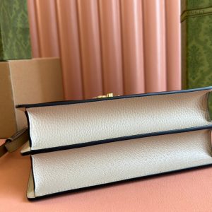 Gucci Ophidia 25cm Bag Beige White Canvas Leather 248494