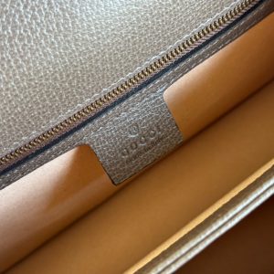 Gucci Ophidia 25cm Bag Ebony Brown Canvas Leather 248495