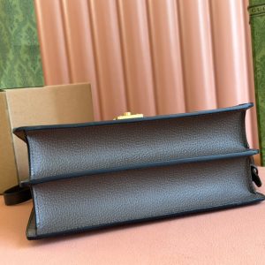 Gucci Ophidia 25cm Bag Ebony Brown Canvas Leather 248495