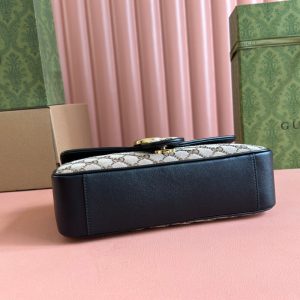 Gucci Marmont Bag 26 Beige mix Brown Canvas 240072