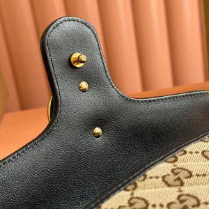 Gucci Marmont Bag 26 Beige mix Brown Canvas 240072