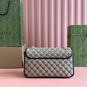 Gucci Marmont Bag 26 Beige mix Brown Canvas 240072