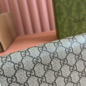 HORSEBIT 1955 WALLET IN BEIGE EBONY CANVAS MIX WHITE CALFSKIN GOLD CHAIN