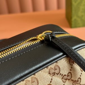 Gucci Marmont Bag 24 Beige mix Brown Canvas 240076