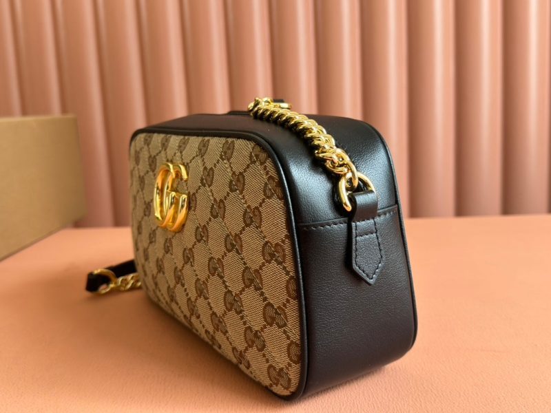 Gucci Marmont Bag 24 Beige mix Brown Canvas 240076