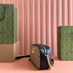 Gucci Marmont Bag 24 Beige mix Brown Canvas 240076