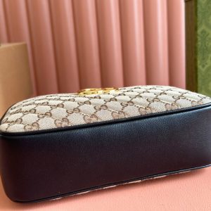 Gucci Marmont Bag 24 Beige mix Brown Canvas 240076