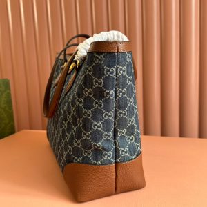 img_89648692_20240826_i1724673663_5518_8_jpg Gucci Ophidia 38cm Bag Blue Brown Leather Canvas 244458