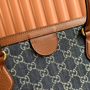 img_89648692_20240826_i1724673667_2947_0_jpg Gucci Ophidia 38cm Bag Blue Brown Leather Canvas 244458