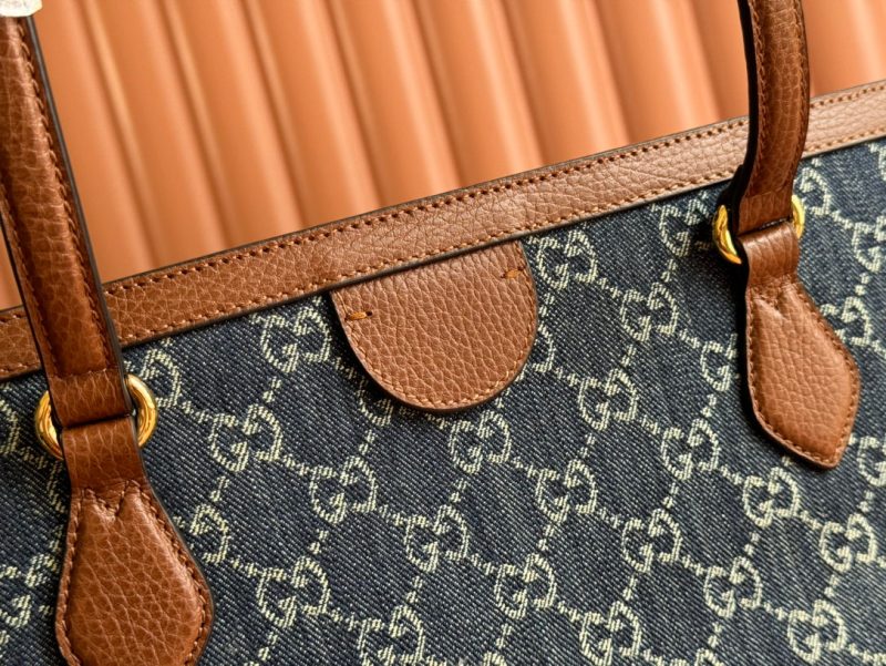 img_89648692_20240826_i1724673667_2947_0_jpg Gucci Ophidia 38cm Bag Blue Brown Leather Canvas 244458