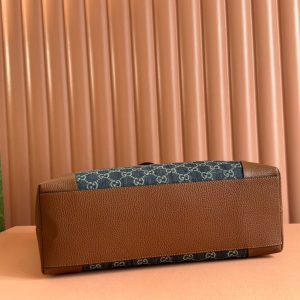 img_89648692_20240826_i1724673667_3604_0_jpg Gucci Ophidia 38cm Bag Blue Brown Leather Canvas 244458