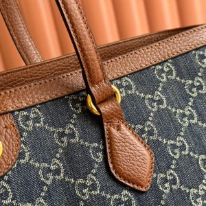 img_89648692_20240826_i1724673667_8560_0_jpg Gucci Ophidia 38cm Bag Blue Brown Leather Canvas 244458