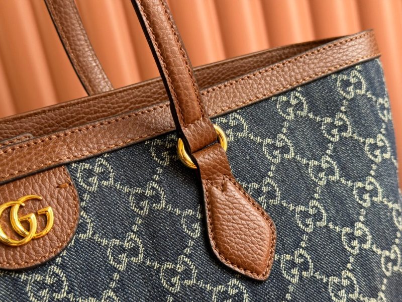 img_89648692_20240826_i1724673667_8560_0_jpg Gucci Ophidia 38cm Bag Blue Brown Leather Canvas 244458