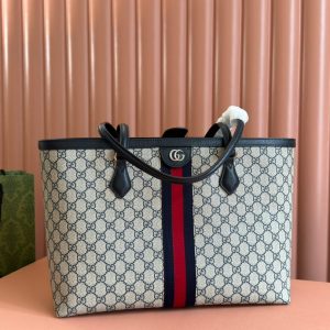 img_89648692_20240826_i1724673761_5070_4_jpg Gucci Ophidia 38cm Bag Ebony Black Leather Canvas 244456