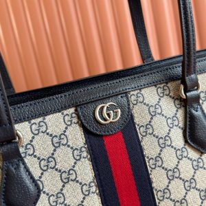 img_89648692_20240826_i1724673765_5947_0_jpg Gucci Ophidia 38cm Bag Ebony Black Leather Canvas 244456