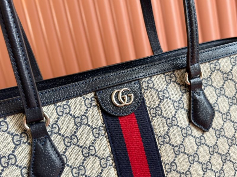 img_89648692_20240826_i1724673765_5947_0_jpg Gucci Ophidia 38cm Bag Ebony Black Leather Canvas 244456