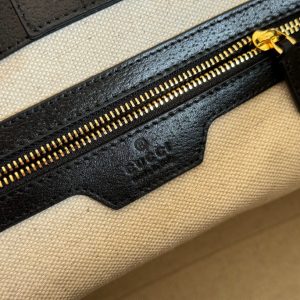 Gucci Ophidia 38cm Bag Black Leather Canvas 244459