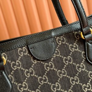 Gucci Ophidia 38cm Bag Black Leather Canvas 244459