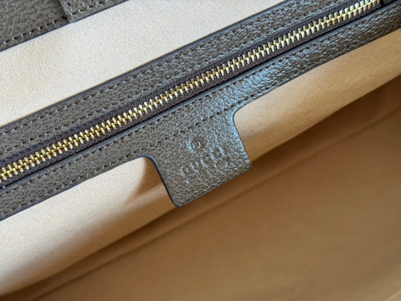 Gucci Ophidia 38cm Bag Beige Brown Leather Canvas 244455