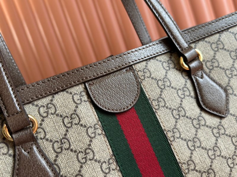 img_89648692_20240826_i1724673936_9223_1_jpg Gucci Ophidia 38cm Bag Ebony Brown Leather Canvas 244454