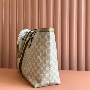Gucci Ophidia 38cm Bag Beige White Leather Canvas 244453