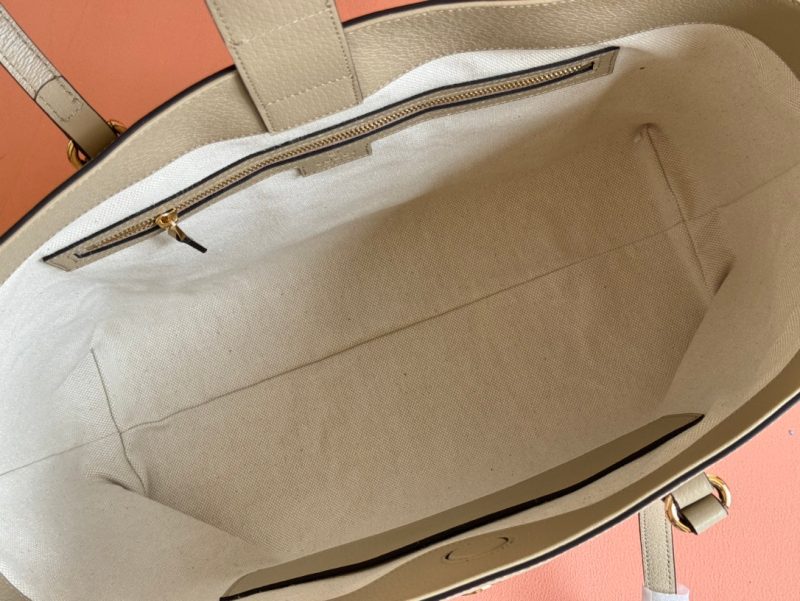 Gucci Ophidia 38cm Bag Beige White Leather Canvas 244453