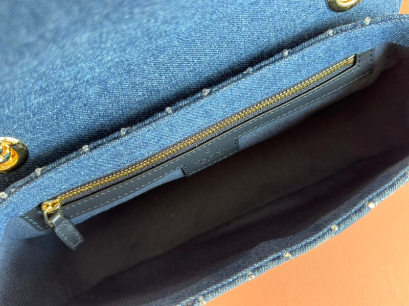 img_89648692_20240828_i1724831368_1113_5_jpg MARMONT SHOULDER BAG 26 IN BLUE DENIM WITH DOUBLE G CRYSTAL PATTERN GOLD HARDWARE