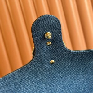 img_89648692_20240828_i1724831368_5077_0_jpg MARMONT SHOULDER BAG 26 IN BLUE DENIM WITH DOUBLE G CRYSTAL PATTERN GOLD HARDWARE