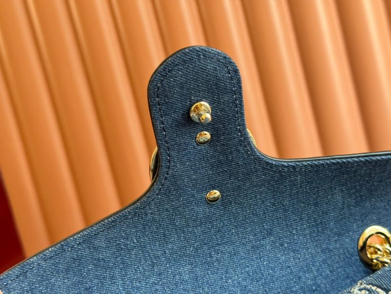 img_89648692_20240828_i1724831368_5077_0_jpg MARMONT SHOULDER BAG 26 IN BLUE DENIM WITH DOUBLE G CRYSTAL PATTERN GOLD HARDWARE