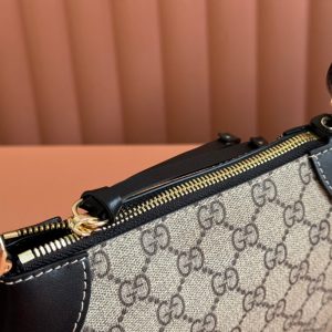 Gucci Ophidia 24.5cm Bag Ebony Black Canvas 248561
