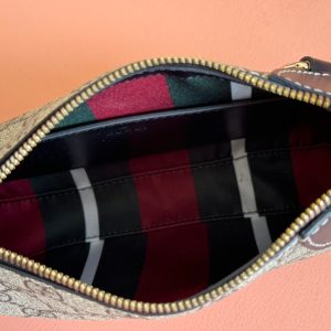 Gucci Ophidia 24.5cm Bag Ebony Black Canvas 248561