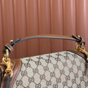 Gucci Blondie 32 Bag Brown Beige Leather Canvas 239899