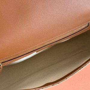 Gucci Blondie 32 Bag Brown Beige Leather Canvas 239899