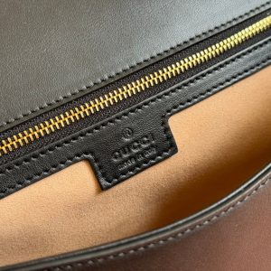 Gucci Blondie 32 Bag Black White Leather Canvas 239898