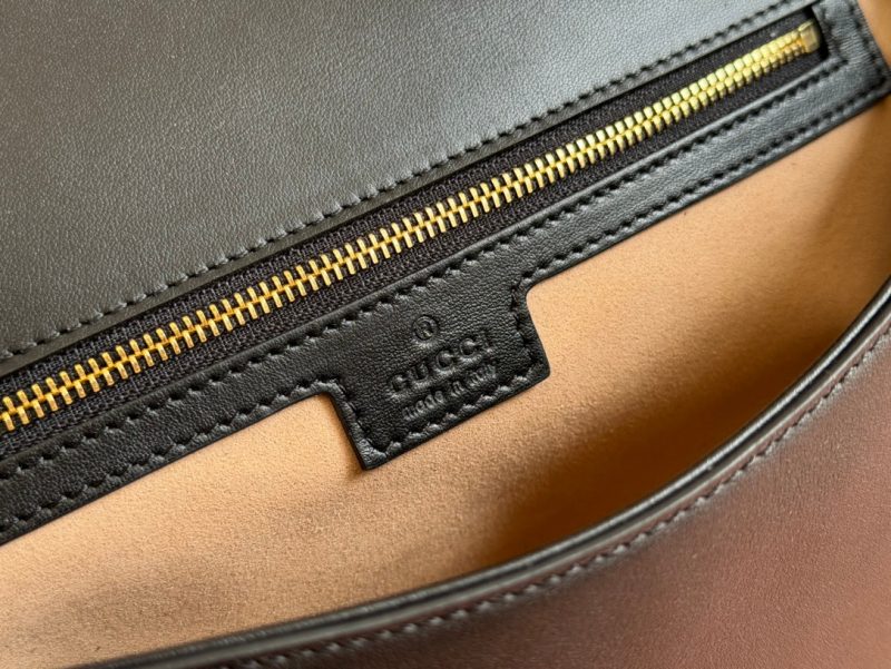 Gucci Blondie 32 Bag Black White Leather Canvas 239898