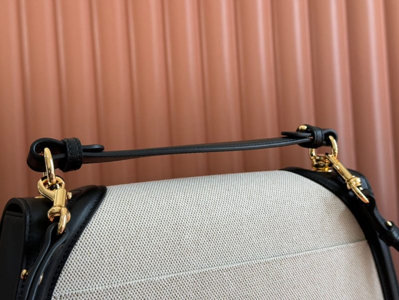 Gucci Blondie 32 Bag Black White Leather Canvas 239898