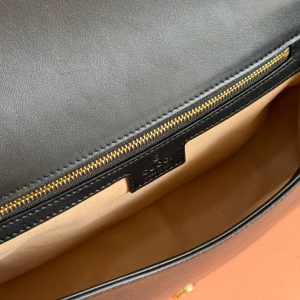 Gucci Blondie 32 Bag Black White Leather Canvas 239898