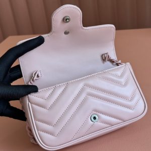 Gucci GG Marmont 16.5 Bag All Pink Calfskin 248346
