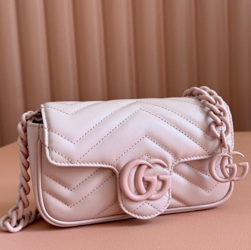 Gucci GG Marmont 16.5 Bag All Pink Calfskin 248346