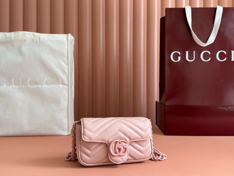 Gucci GG Marmont 16.5 Bag All Pink Calfskin 248346