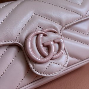Gucci GG Marmont 16.5 Bag All Pink Calfskin 248346