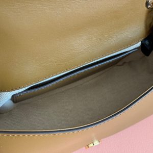 Gucci Blondie Handbag Brown Suede And Calfskin 272174