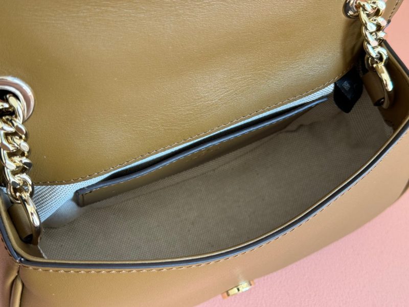 Gucci Blondie Handbag Brown Suede And Calfskin 272174