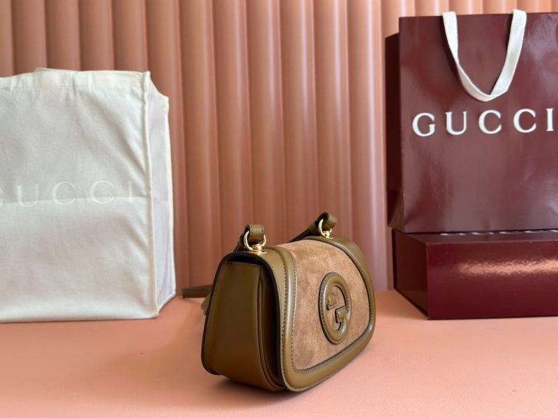 Gucci Blondie Small Shoulder Bag 26 Brown Suede Calfskin 272178