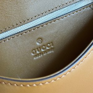 Gucci Blondie Handbag Camel Brown Suede And Calfskin 272175