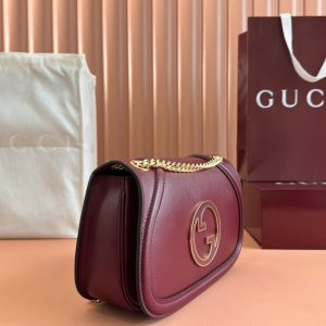 Gucci Blondie Small Shoulder Bag 26 Burgundy Calfskin 272180